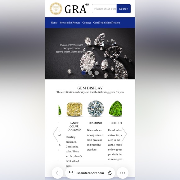 Sterling Silver Heart Ring with Clear Moissanites and certificate - Picture 4 of 9